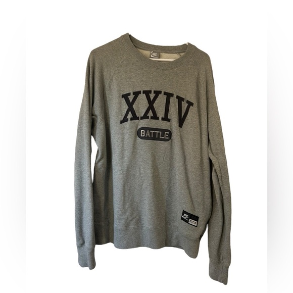 Vintage NIKE XXIV BATTLE KOBE BRYANT SWEATSHIRT Crewneck Men’s Size Large Gray - Picture 1 of 6